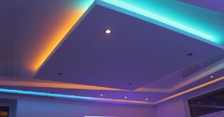 Натяжной потолок с подсветкой Пыть-Ях, цена от 2075 руб.